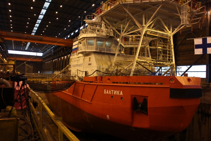 Спущено на воду аварийно-спасательное судно "Балтика" 