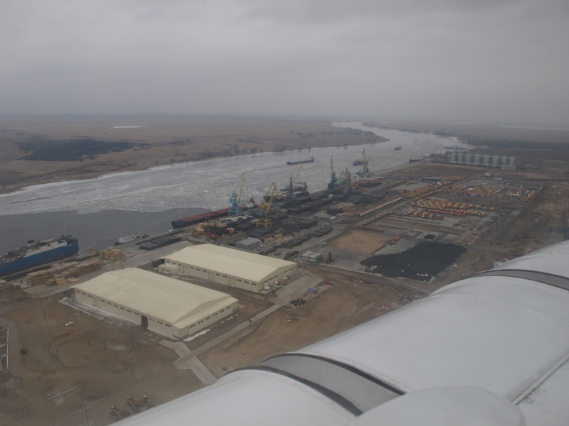 Открытие зернового терминала в порту Оля